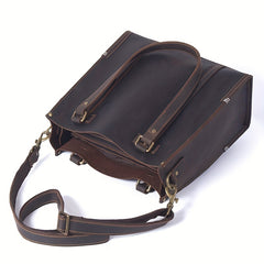Genuine Leather Men's Tote Bag Shoulder Bag Briefcase