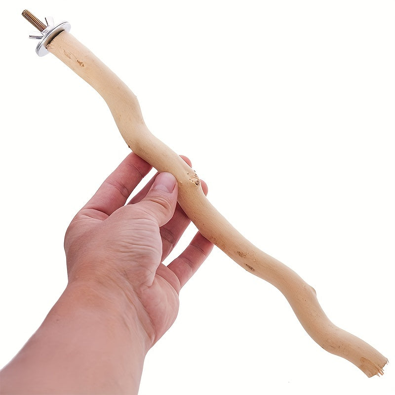 Wooden Bird Station Pole for Parrot Cockatiel Budgerigar