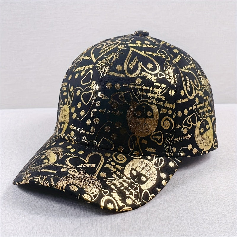 Hot Stamp Graffiti Baseball Cap Solid Sun Hat Hip Hop Dad Hats For Women