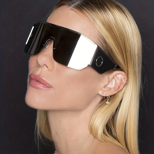 Y2K Wrap Around Mirrored Sunglasses UV400 Sports Beach Party Club