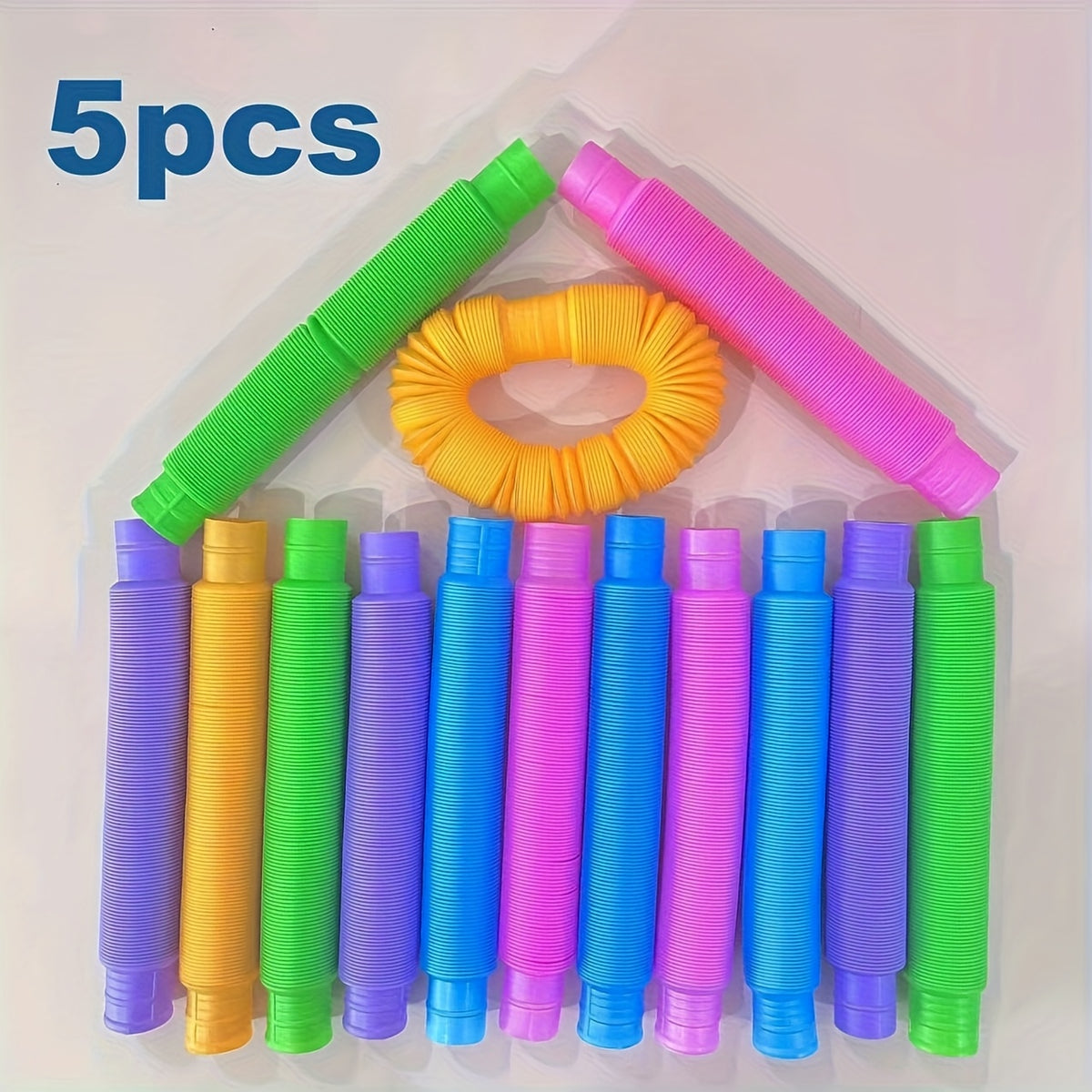 Colorful Telescoping Tubes Creative Toys for Kids Mixed Bright Colors