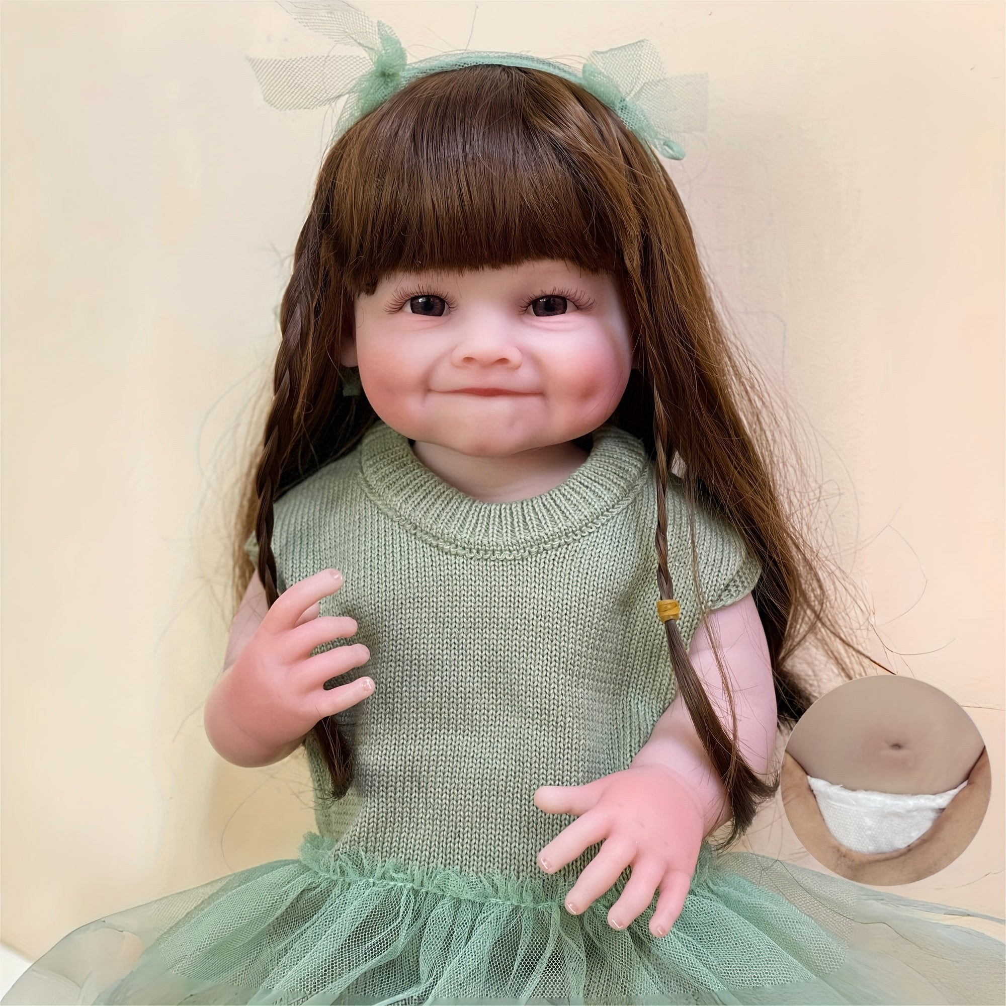 21 Inch Waterproof Reborn Kids Doll with Clothes and Accessories