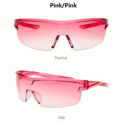 Men's Wrap Decorative Sunglasses Cycling Driving Sports Sunshade Glasses