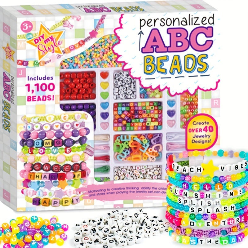 1100pcs Beads Bracelet Making Kit Girls' Lovely Bracelet Necklace Jewelry