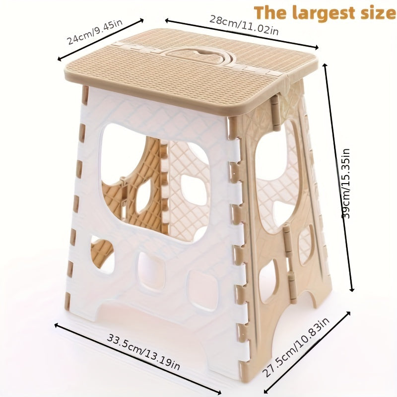 Portable Folding Stool Lightweight Compact Plastic Chair for Camping Fishing