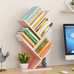 Wooden Desktop Bookshelves Display Unit