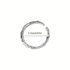 S925 Silver Sugar Paper Textured Circle Ring Silver/Gold Open Ring