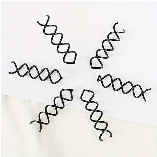 5pcs Spiral Hair Clip U Shaped Hair Styler Ponytail Bun Headwear Hairpin