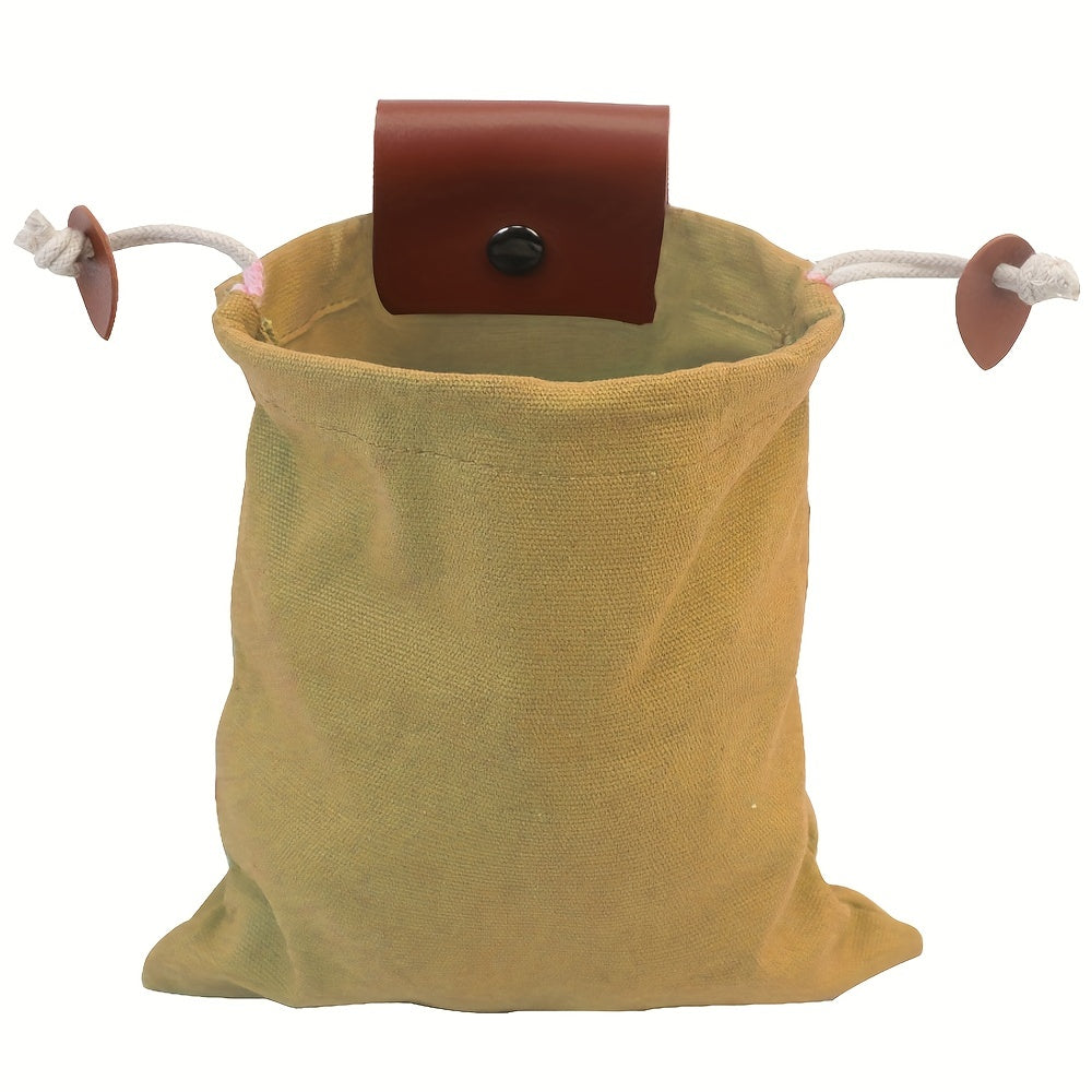 Portable Outdoor Foraging Bag PU Leather Pouch Camping Waist Storage