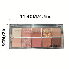 DIKALU 10 Peach Eyeshadow Palette Matte & Shimmer Finishes