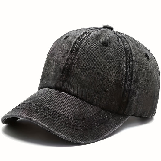 Retro Letter Print Baseball Cap Sun Protection Hat Outdoor Hiking Fishing
