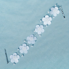 Flower Double Side Hair Clip Bobby Pin With Beads Head Jewelry