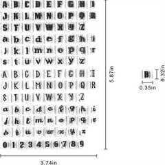 Alphabet Clear Stamps DIY Scrapbook Seal Capital Lower Case Numbers Month Year