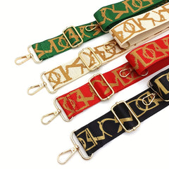 Geometric Pattern Bag Strap Wide Adjustable Shoulder Replacement