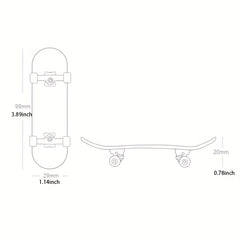Pro Finger Skateboard 5-Layer Maple Wood Alloy Wheel Swingable Toy