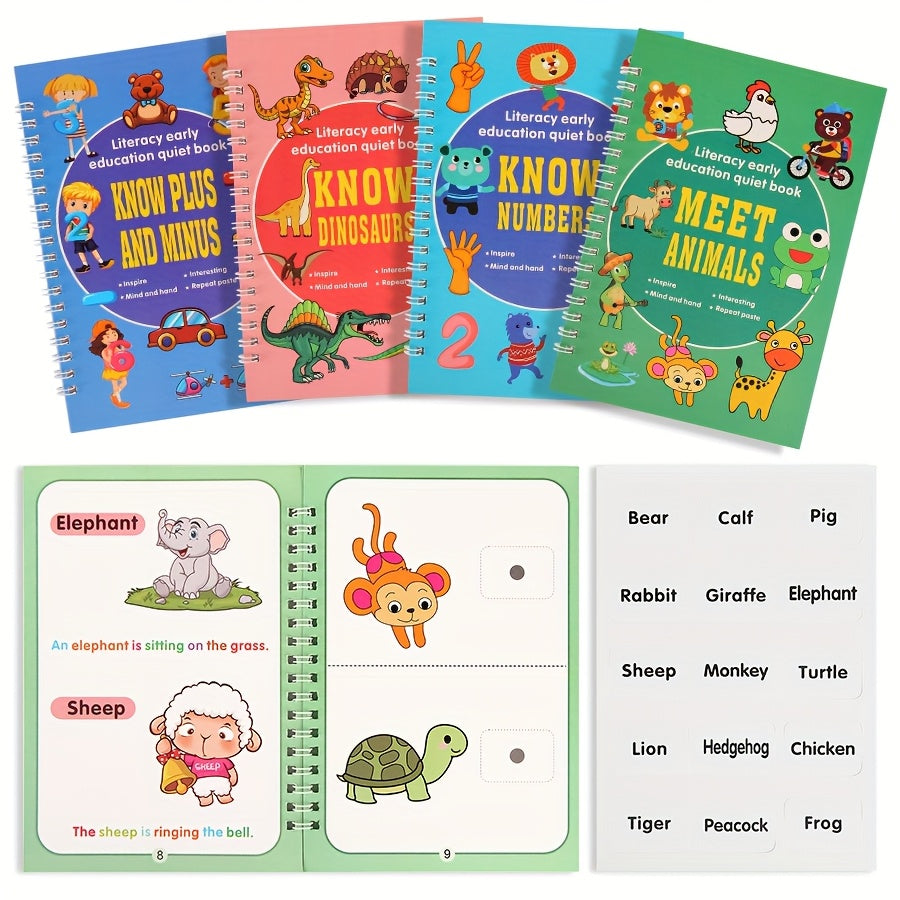 Educational Sticker Activity Book for Toddlers 3-6 Years