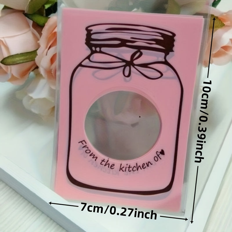 100pcs Bottle Candy Bag Self-sealing Biscuit Sample Bag