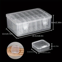 Small Transparent Plastic Storage Box with Lid for Jewelry Beads
