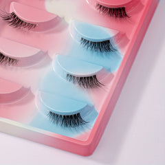 5 Pairs Natural Look Semi-Transparent False Eyelashes for Cosplay