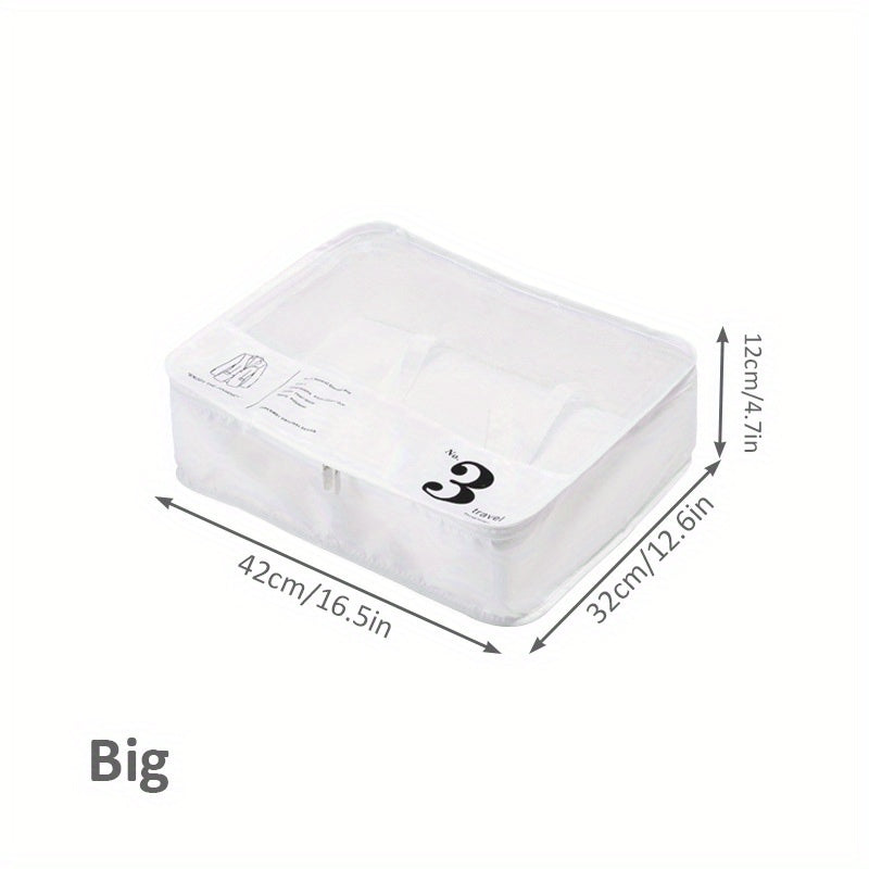 Lightweight Clear Luggage Organizer Dacron Packing Cubes Storage Bag