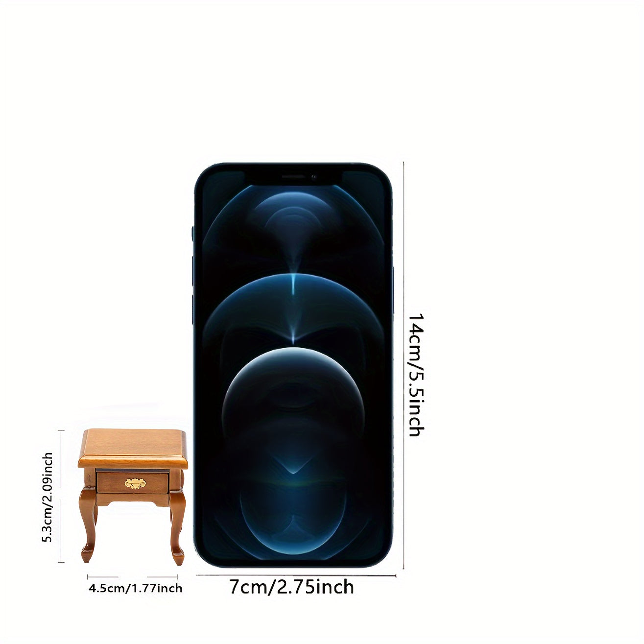 1pc Doll House Mini Furniture Wooden Bedside Cabinet DIY Decoration Model