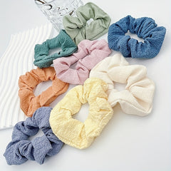 4PCS Fabric Hair Tie Elastic Scrunchie Seamless Hair Rope Accessories