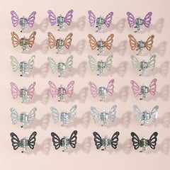Rhinestone Butterfly Mini Hair Claw for Women Girls Sweet Hair Accessories
