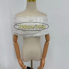 Royal Bridal Off Shoulder Wedding Veil Shawl Lightweight Tulle Ivory