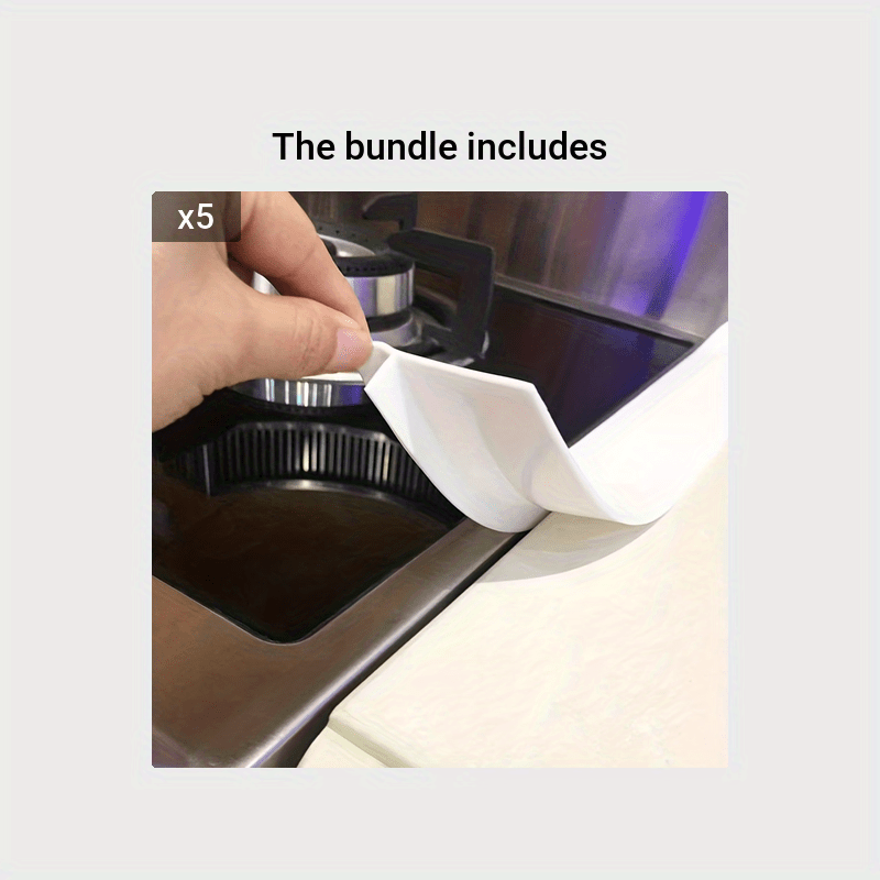 Silicone Kitchen Gap Cover Fills Long & Wide Gaps