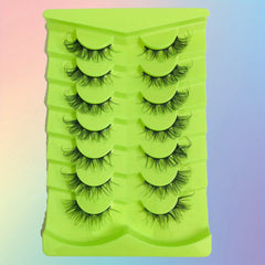 7 Pairs 3D False Eyelashes Cat Eye Lashes Natural Thick Short Long Lengthening