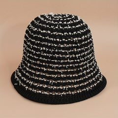 Woolen Plaid Fisherman Hat Autumn Winter All-match Bucket Hat