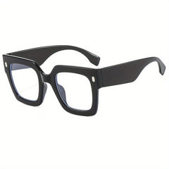 Men's Square Frame Decorative Eyeglasses Anti Light Glasses