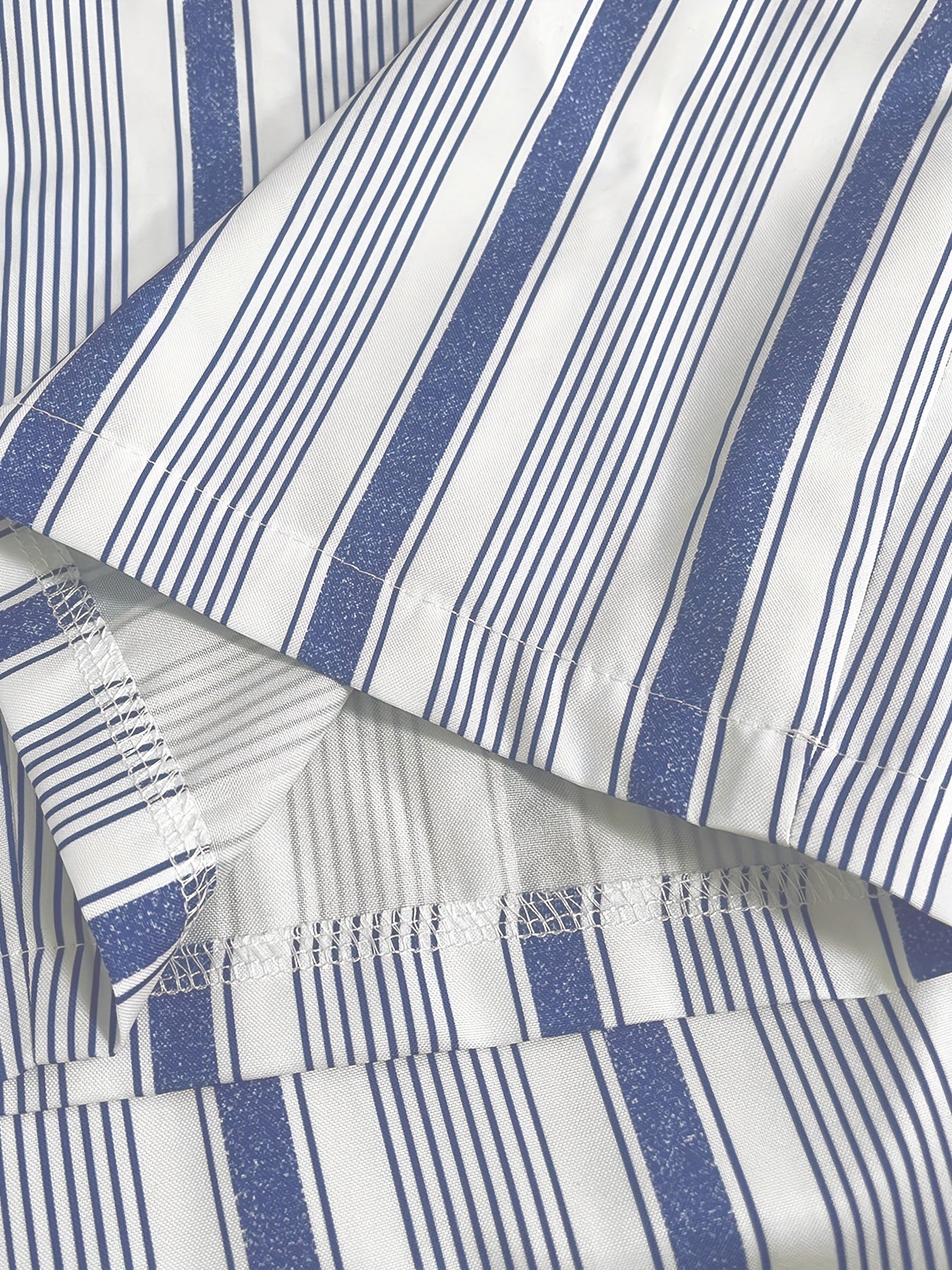 Women's Plus Stripe Print Wide Leg Pants With Pockets