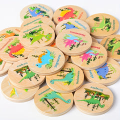 Wooden Dinosaur Memory Matching Game - Fun Toy for Kids