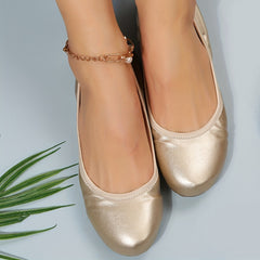Women's Solid Ballet Shoes Slip On Soft Sole Lightweight Shoes