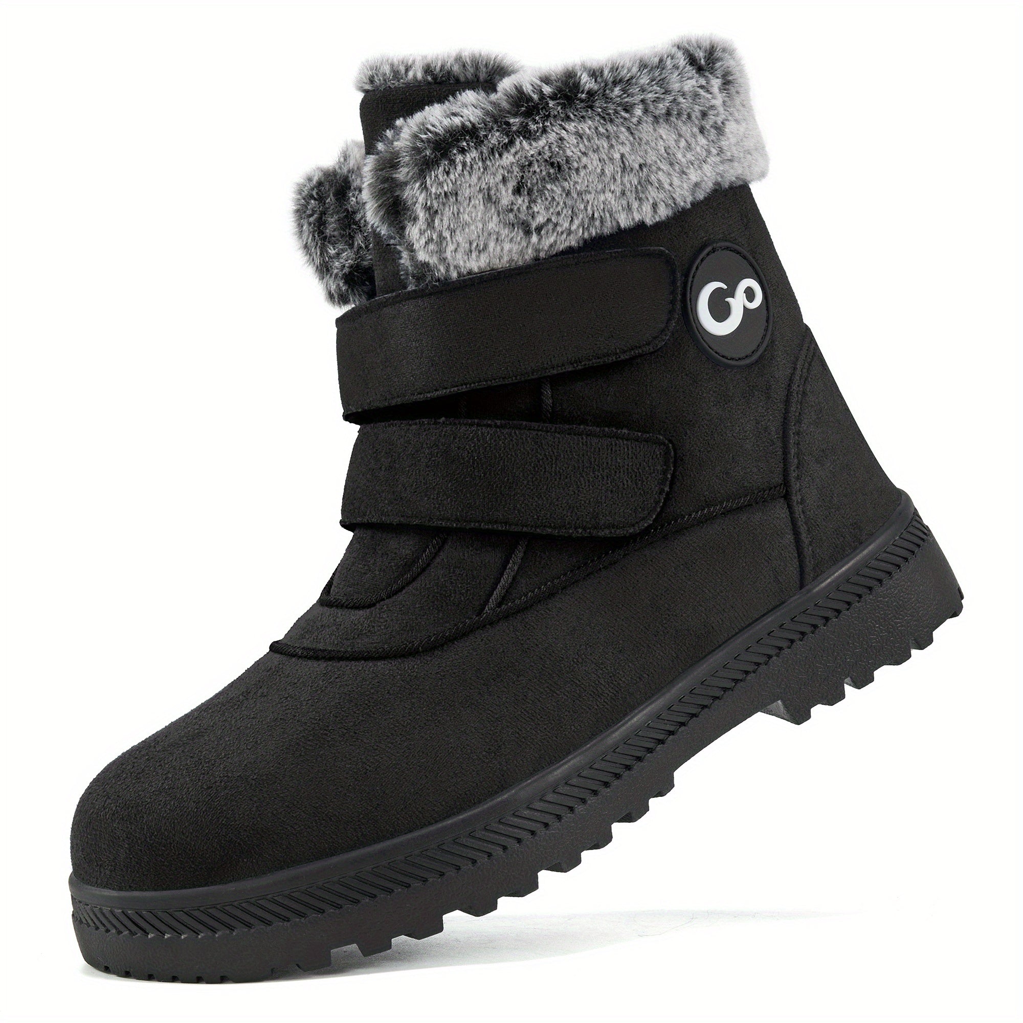 Plush Lined Thermal Slip On Snow Boots Keep Warm Non Slip Snow Shoes