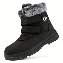 Plush Lined Thermal Slip On Snow Boots Keep Warm Non Slip Snow Shoes