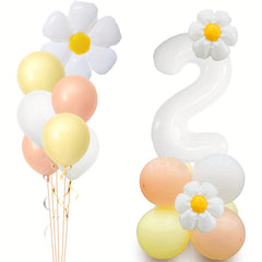 19pcs Daisy Theme Birthday Balloons 81 28 Cm Number Balloon