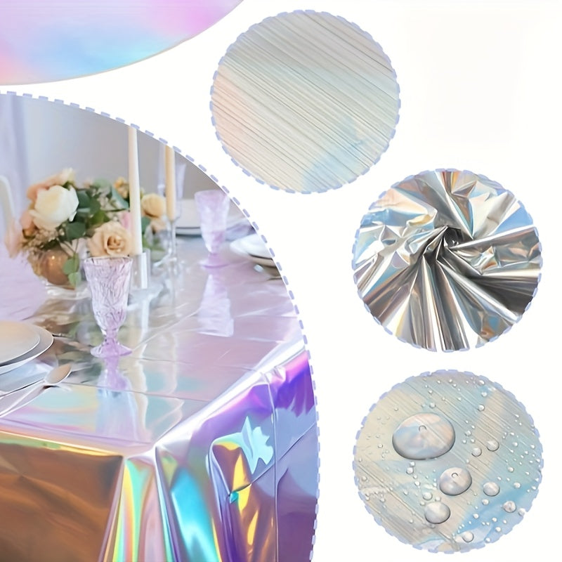 3pcs Laser Rectangular Tablecloth Party Wedding Decoration