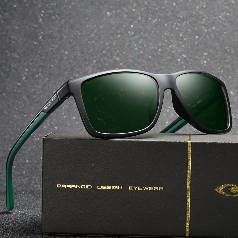 Men Polarized Square Sunglasses Retro Summer Shades