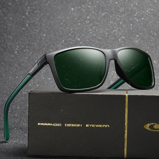 Men Polarized Square Sunglasses Retro Summer Shades