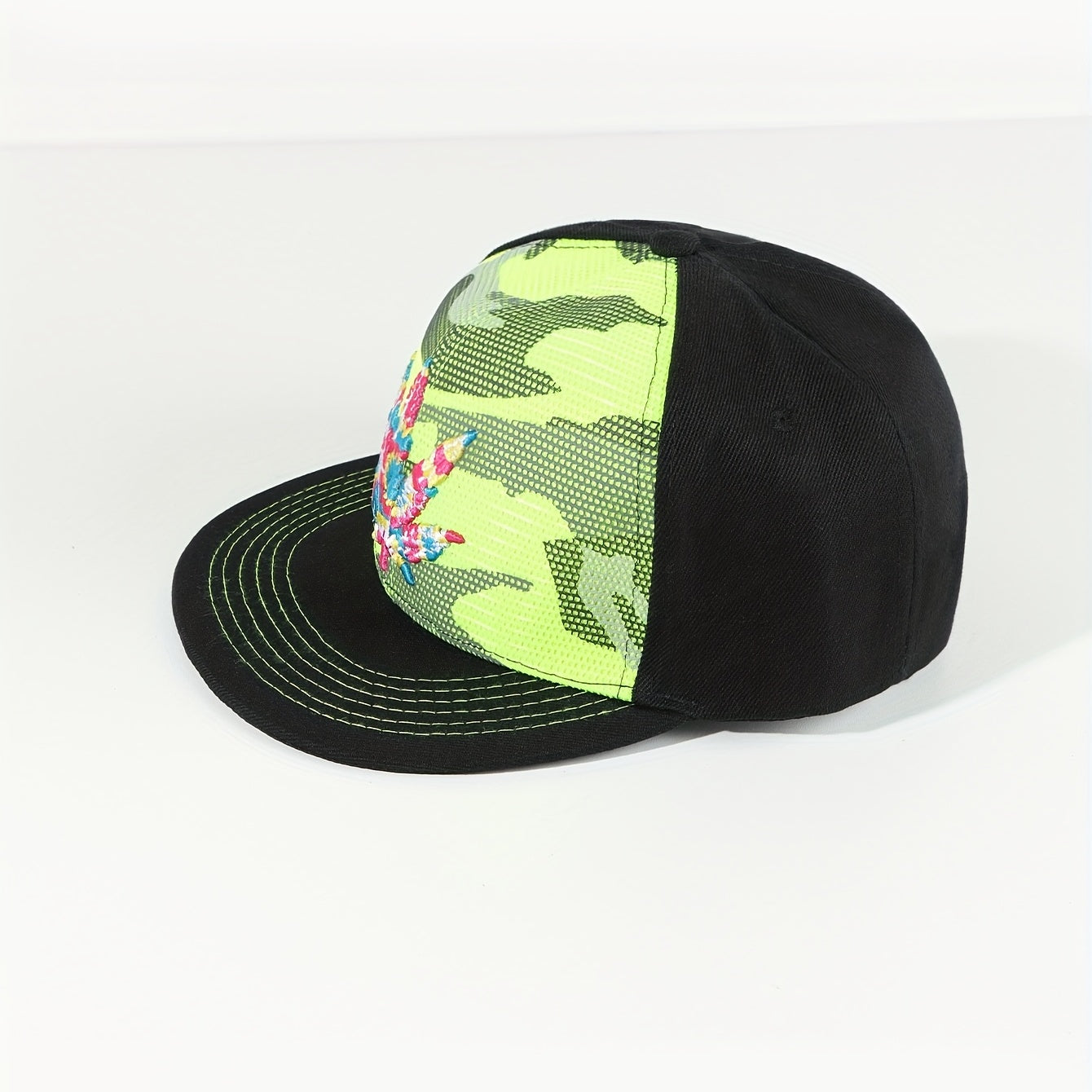 Colorful Leaf Embroidery Baseball Cap Lightweight Snapback Hats