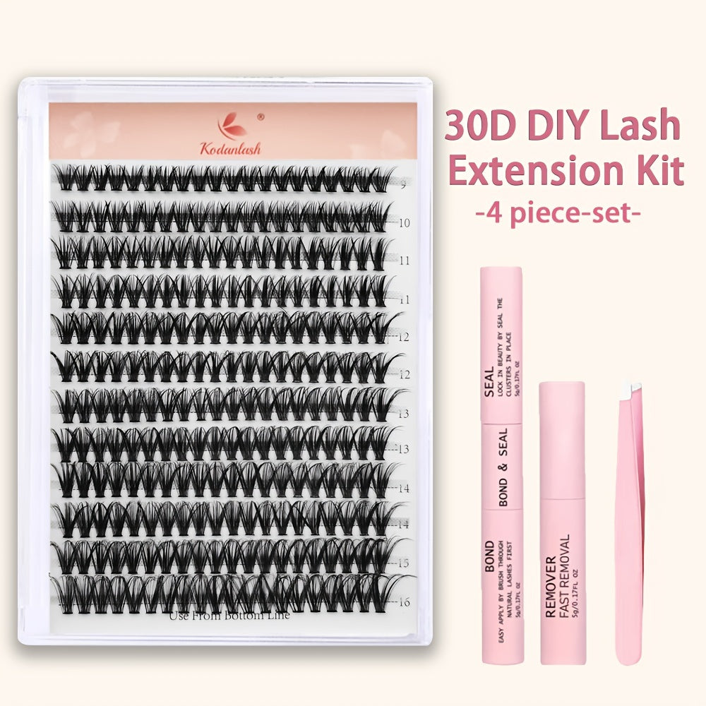 240pcs Cluster Lash Extensions Kit D Curling False Eyelashes Kit