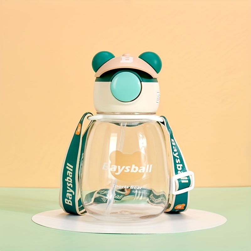 22oz Cartoon Little Bear Sippy Cup Leakproof Plastic Water Bottle