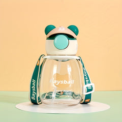22oz Cartoon Little Bear Sippy Cup Leakproof Plastic Water Bottle