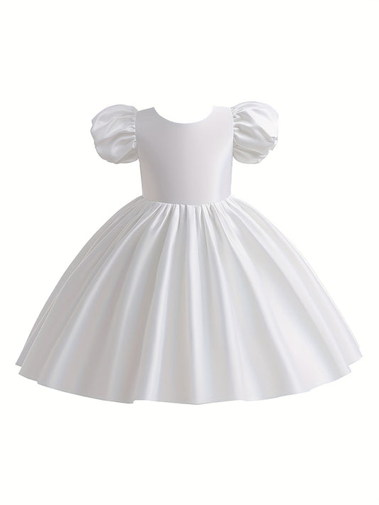 Flared Sleeves Puffy Gown Dress for Girls 1st Birthday Party