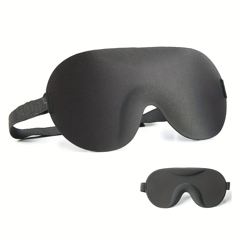 Solid Sleep Eye Mask Adjustable Strap Lightweight Blackout Blindfold