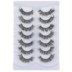 7 Pairs Faux Mink False Eyelashes Long Lasting Fluffy Volume Lashes