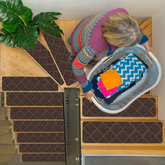 7pcs Non Slip Stair Treads Carpet Rugs Anti Moving Indoor Safety 20 X 76