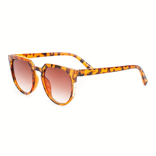 Round Sunglasses Gradient Metal Decor Sun Shades UV400